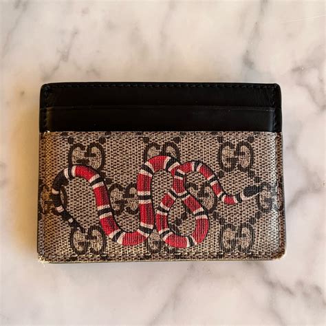 gucci bestiary gg supreme card holder|gucci kingsnake card holders.